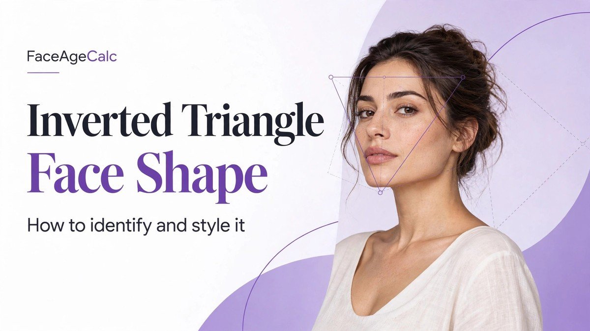 Inverted triangle face shape styling guide with a broad forehead, narrower jaw and flexible haircut ideas