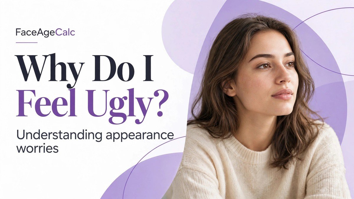 Calm supportive illustration for readers experiencing appearance worries, without beauty ratings or before-and-after comparisons